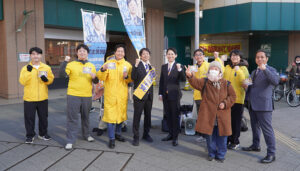 街頭演説会＠高幡不動駅
